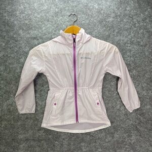 Columbia Girls Punchbowl Jacket Size XS 6/6X Lightweight Packable Wind Breaker